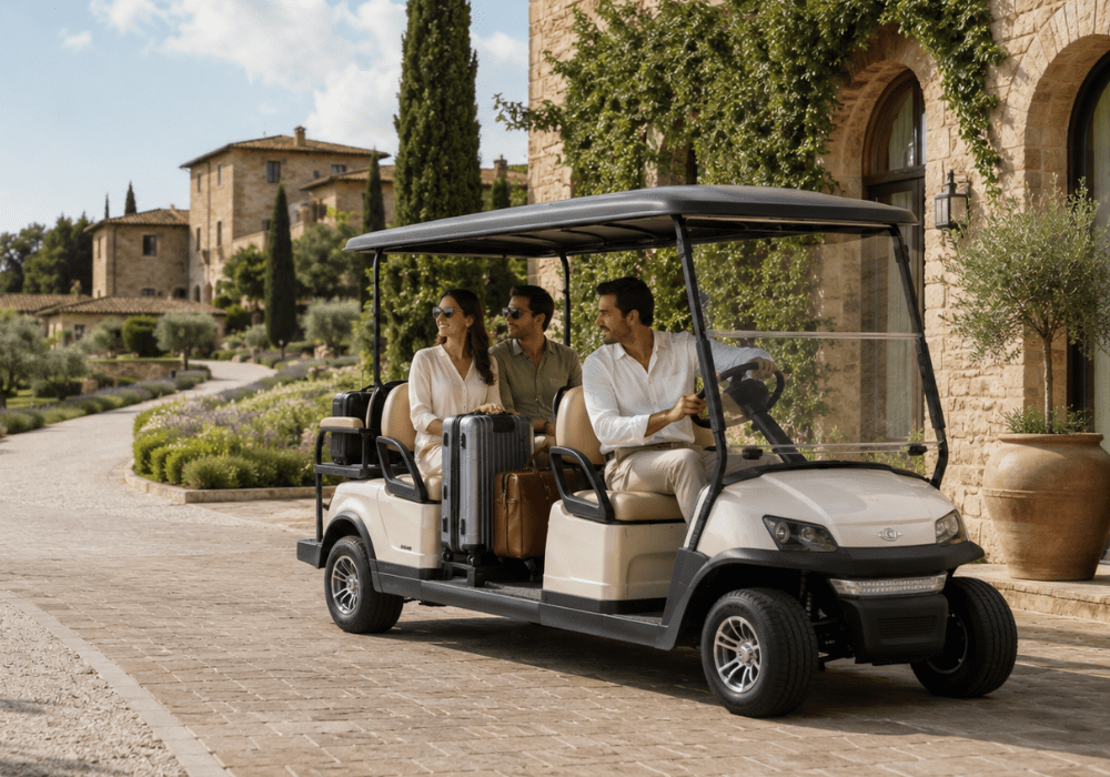 Golf cart elettrico per hotel diffusi e strutture estese: quando migliora davvero il servizio
